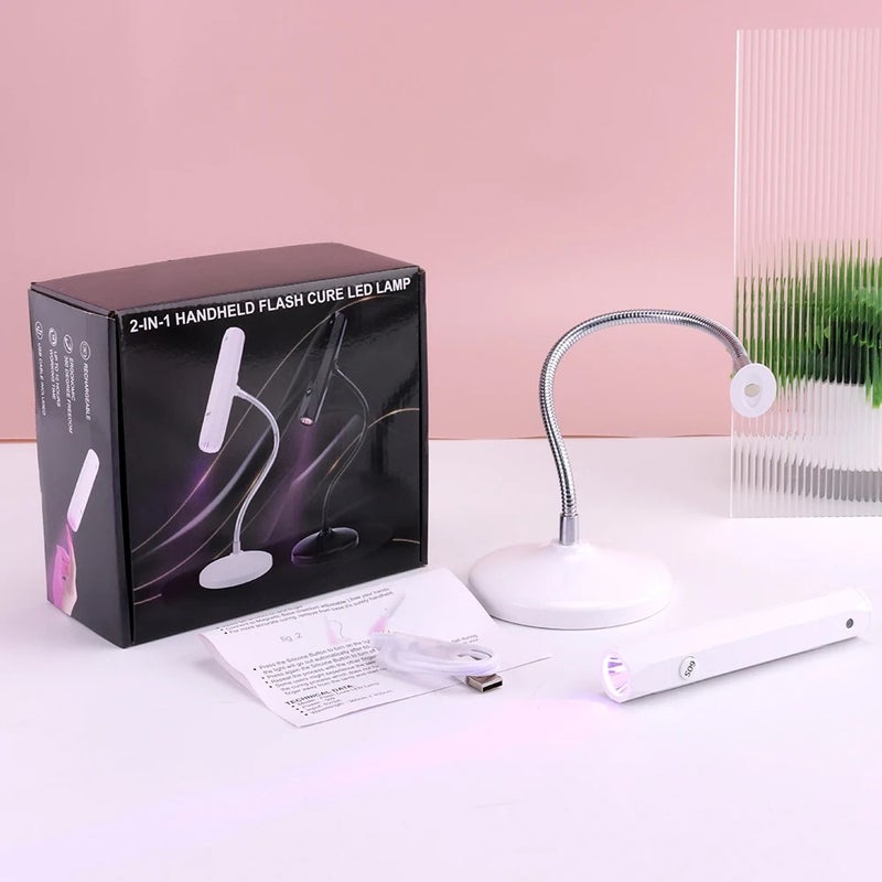 Bluejw Mini UV LED Nail Lamp Wireless Charging 9W Portable Nail Dryer Pen - Handheld Flashlight for All Gel Curing Professional Manicure, USB Rechargeable - Image 5